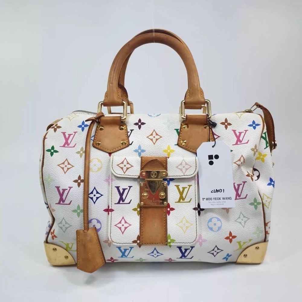 Louis Vuitton White Satchel Luxurious Design